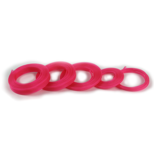 1" Neon Pink Ultra Wrap Wire Loom - 50 Feet | Keep It Clean Wiring