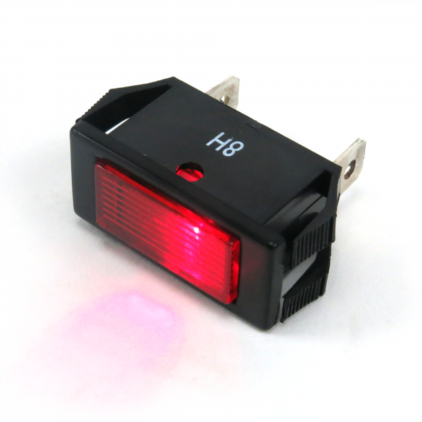 Indicator Light Red 12v LED Rectangular Dash Panel Warning Idiot Turn