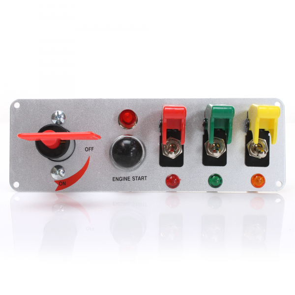 Ignition Switch 12V Racing Car Ignition Switch Panel Engine Start LED Push Button Toggle Panel 
